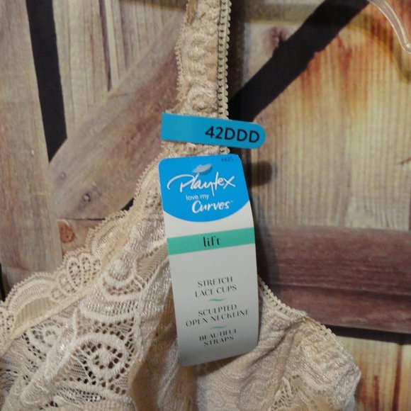 Playtex Love my curves Lift lace Bra 42DDD~Cute Sexy, Underwire - Picture 3 of 6